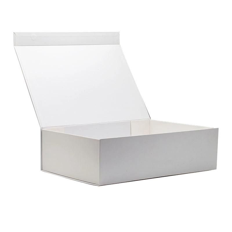 Wholsale White Very Large Folding Gift Set Present Magnetic Ribbon Box