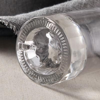 Premium Crystal Cylinder Spirit Glass Bottle with Stopper