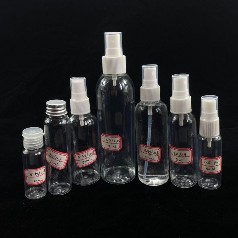 Empty Transparent 1 Oz 50ml 100ml 150ml Plastic Spray Bottles