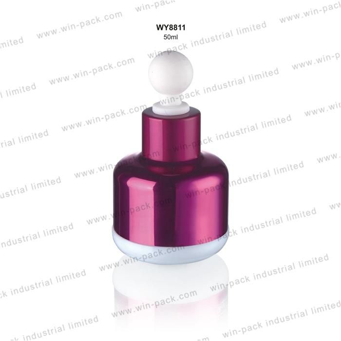 Winpack Cosmetic Glass Rubber Teat Dropper Bottle Solid Purple Color Outer Luxury Glass Dropper Bottle China Import Lotion Bottle Container 50ml