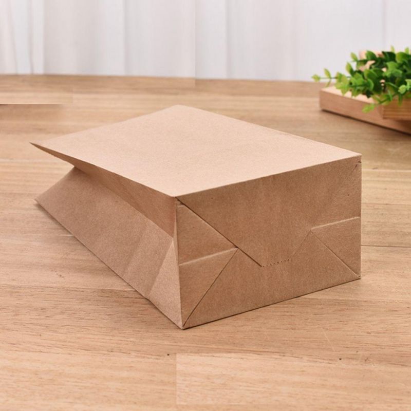 Hot Sale Grease Proof Coated Food Kraft Paper Bag for Fried Food/Compostable Bag