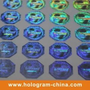 Silver Tamper Proof Pet Holographic Security Sticker