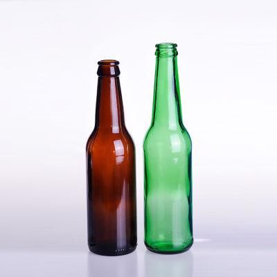 250ml 330ml Amber Blue Clear Green Glass Beer Bottle with Crown Cap