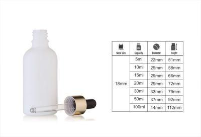10ml 20ml 30ml White Opal Glass Dropper Bottle with Aluminum Cap with Reasonable Price