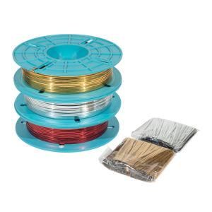 Manufacturer Directly Supply Metallic Spool Twist Ties for Bread and Gift Store Packaging