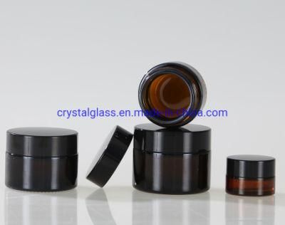 Brown 15g 20 G 30g 50g 70g 100g Cosmetic Cream Glass Jar for Face Care