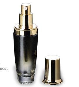 Cosmetic Packaging 50ml Black Glass Bottle with Lotion Pump