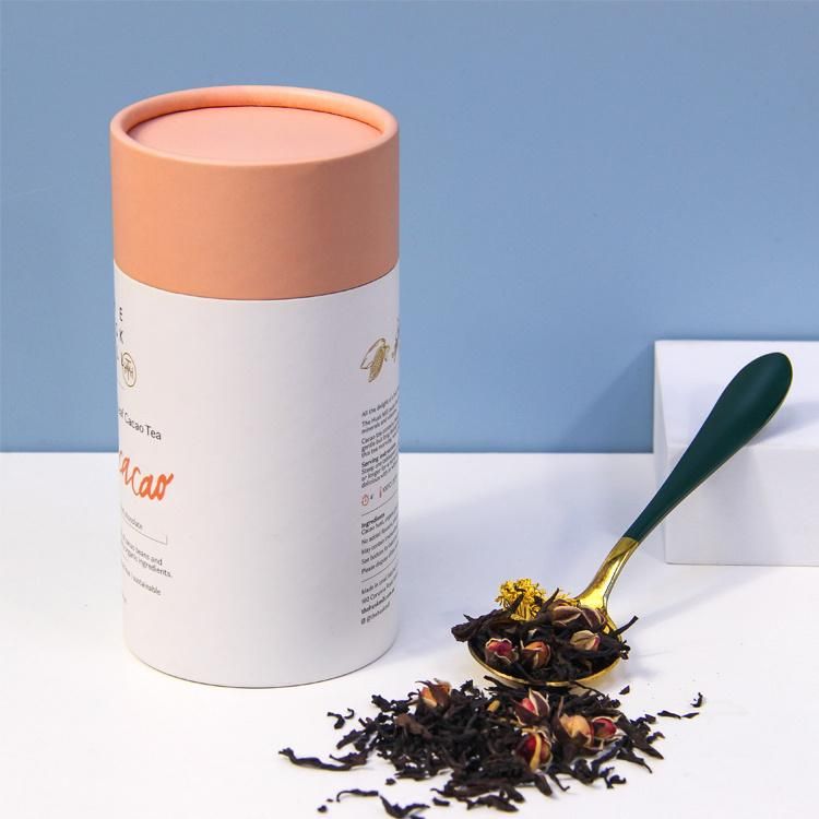 Firstsail Luxury Printed Push up Honey Bottle Dry Fruit Lemon Tea Cans Paper Tube Canister for Food Packaging