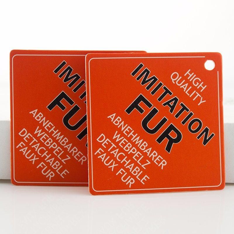 Customized Underwear Sock Packaging Folded Hangtag with DIY Information