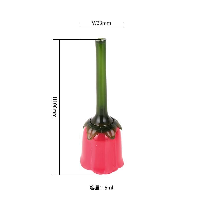 Sengmi in Stock Ready Stocks 2021 Unique Lipgloss Container Cases High Quality Rose Flower Shape Red Lipgloss Tubes