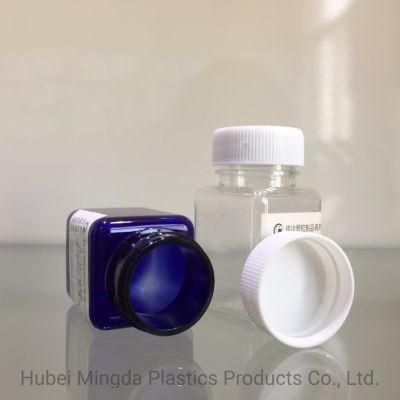 Manufacture Pet MD-226 50ml Square Bottle Plastic Medicine Bottle