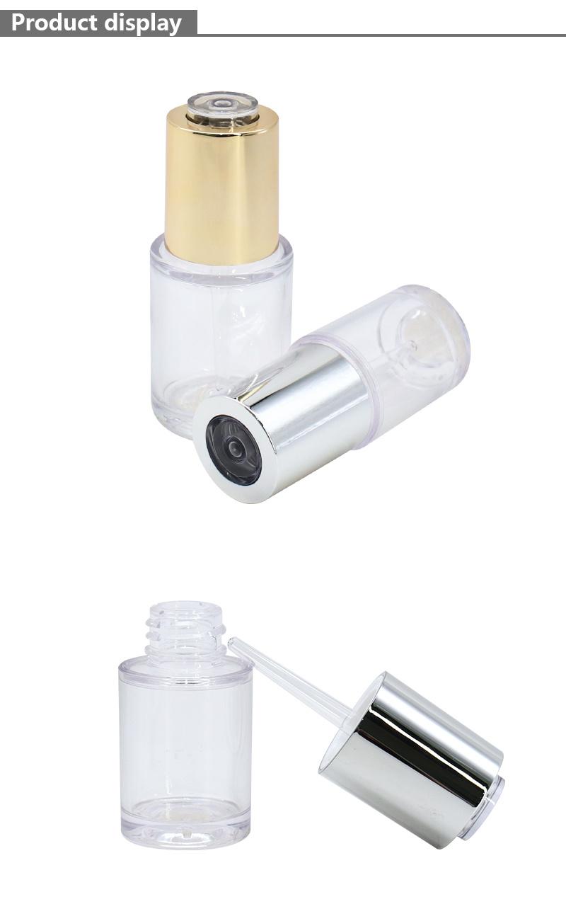 Round Clear Facial Oil Bottle 20ml 35ml Dropping Empty Lotion Serum Container