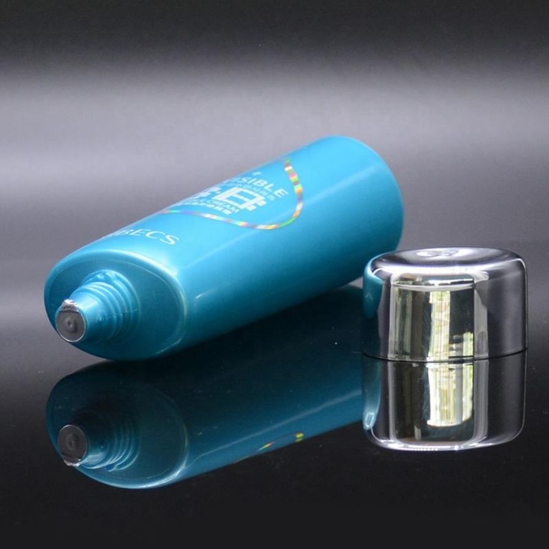 Cosmetic Tube Packaging with Oval Shape Silver Metalized Lid