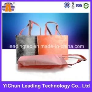 Customized Flower Printed Non Woven Garment Packaging Plastic Handled Bag