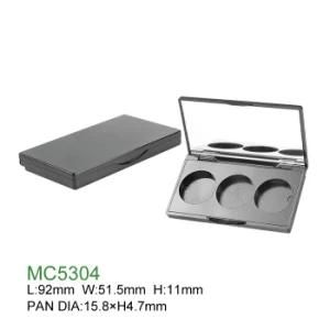 Customized Wholesale Empty Plastic Round Eyeshadow Palette Cosmetic Beauty Case with Mirror