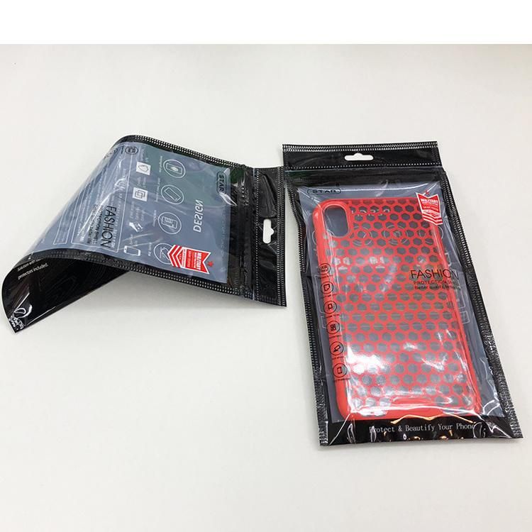 Black Packaging Bags Case Mobile Phone Cover Zipper Bags