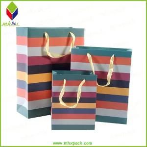 Customized Cmyk Printed Recyclable Paper Bag for Shoes Packaging