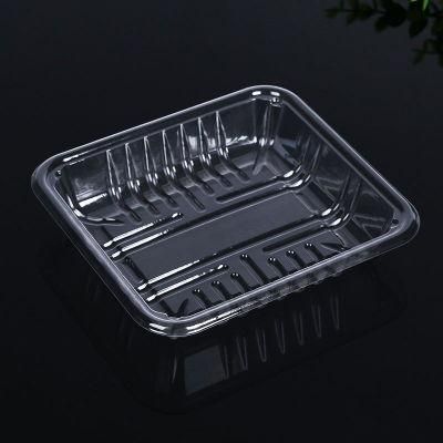 White plastic PLA food tray meat container