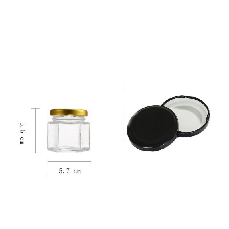 500ml 16 Oz Hexagon Food Storage Glass Jars, Jam Jars, Honey Jars