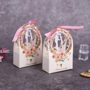 Small Fresh Floral Candy Box Bow Gift with Hand Gift Box