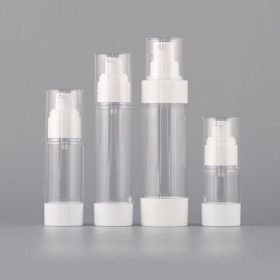 Empty Refill Cosmetic Package 15ml 30ml 50ml 100ml Gold Shine Airless Bottle with Gold Pump Cap for Lotion Cream Serum