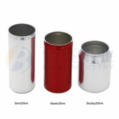 Slim 250ml Blank Aluminum Cans for Energy Drinks