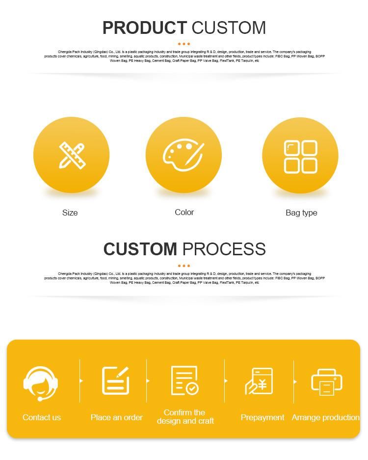 Customizable PP Bulk Bag Which Size 60X60X80 for Construction Cement Sand