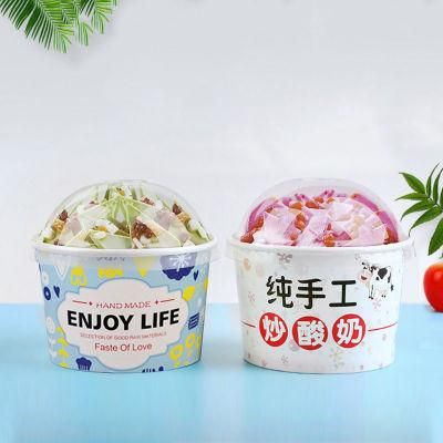 8oz Disposable Custom Printing Ice Cream Scoop Paper Tubs Paper Container