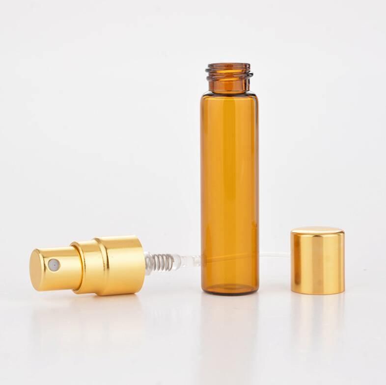 Good Quality Fancy 5ml 10ml Samll Refillable Glass Perfume Bottle with Aluminum Sprayer