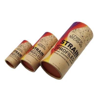 Empty Cylinder Paper Packaging Recyclable Kraft Paper Tube Packaging with Custom Printed