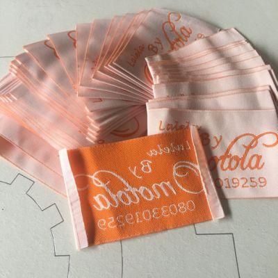 Free Sample 100% Polyester Main Clothing Satin Woven Tag for Garment
