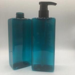 Lotion Pump Bottle 500ml, Plastic Bottle Container Shampoo Pet Plastic Bottle Square Shampoo Plastic Bottle