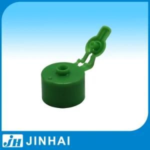 (D) 24/410 PP Green Flip Top Cap for Bottle