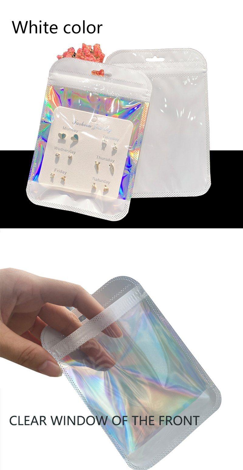 Holographic Film Plastic Bag Accessory Bag Cosmetic Zipper Bags