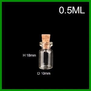 Wholesale Capacity 0.5ml Mini Glass Vials with Cork