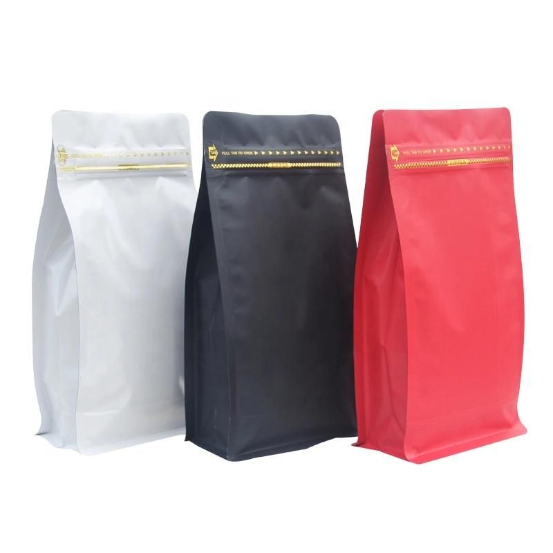 Custom Printed Low MOQ Blue Color 500g Aluminum Foil Tea Instant Coffee Packaging Bags Pouch with Zipper Lock