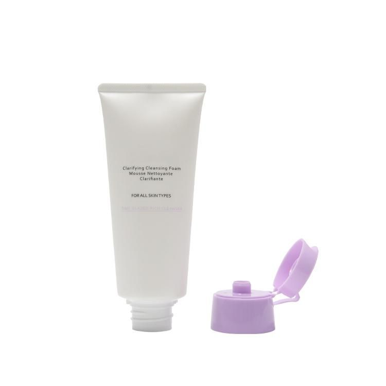 Empty Plastic Frost Sample Cosmetic Soft Tube with Flip Caps for Facial Cleanser and Hand Cream