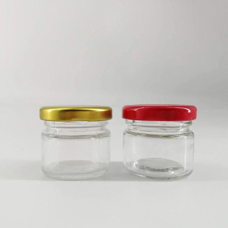 Kitchen Spices Glass Jars 30ml 45ml Round Hexagon Glass Jam Honey Jar for Wedding Favor