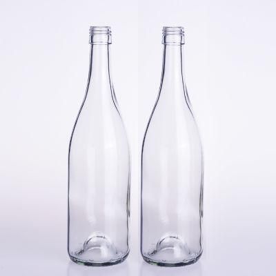 750ml Clear Glass Bottle with Screw Cap for Juice Beverage Packaging