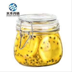 500g 1000g 2000g Stainless Steel Clamp Top Food Storage Glass Jar
