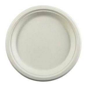 9&quot; Round Plate with Bleached Bagasse Pulp