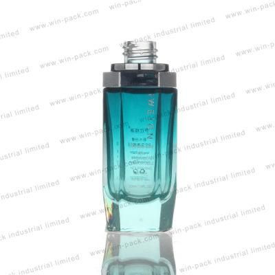 30ml Octagonal Glass Bottle with Aluminum Shoulder and Dropper for Serum