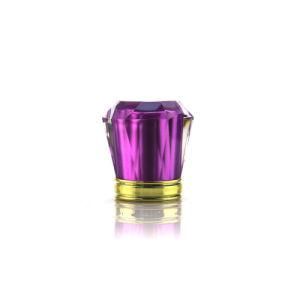 Custom Shape Alloy Perfume Cap Acrylic Metal Color Perfume Bottle Lids Perfume Cap
