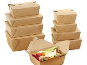Biodegradable Paper Food Packaging Take out Salad Box