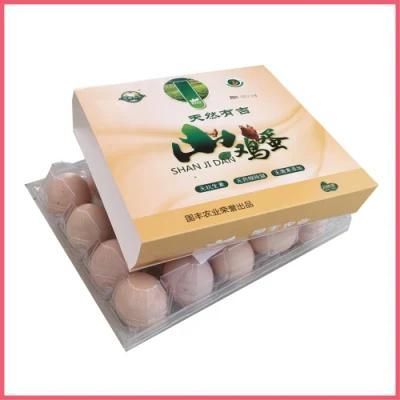 China Custom Printed Paper Egg Packaging Sleeve Box with Plastic PVC or Pet Egg Tray