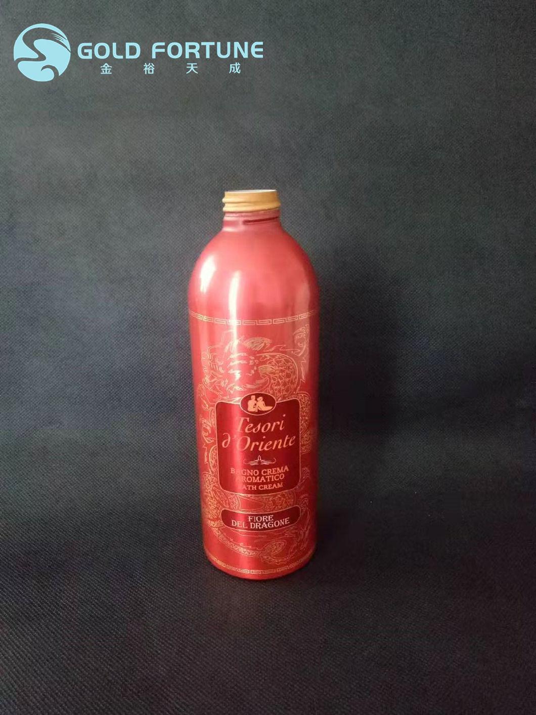 OEM Logo Aluminum Material Shampoo Bottle with Shampoo Pump and Sprayer