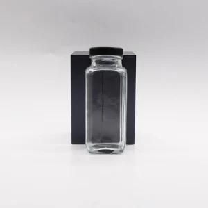 Ready to Ship Cold Pressed Juice Bottle Clear Glass French Square Bottles