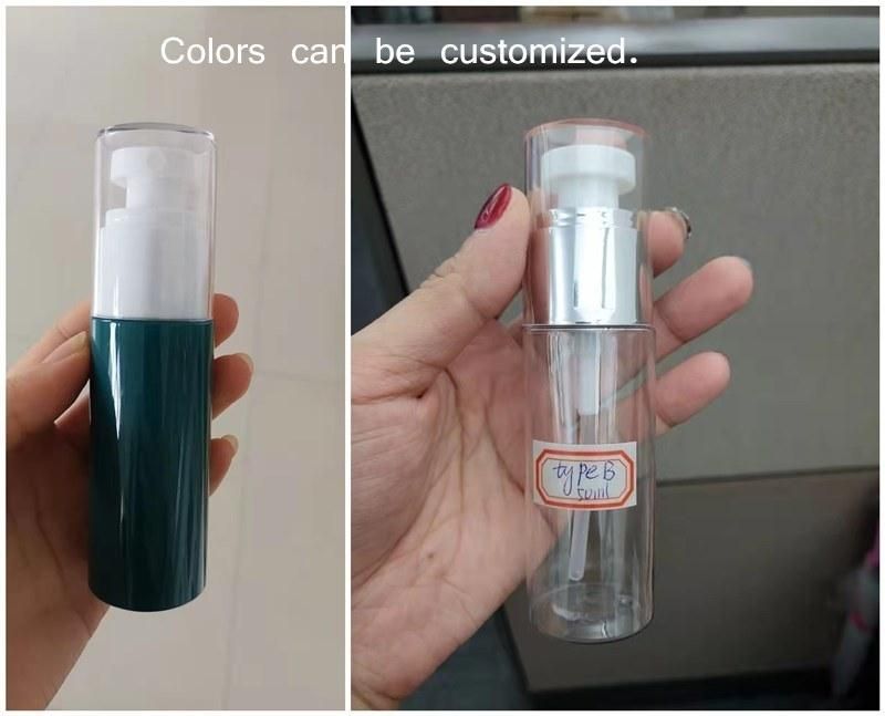50ml 60ml 80ml 100ml Straight Round Pet Plastic Sprayer Bottle with Double Fine Mist Spray Pump