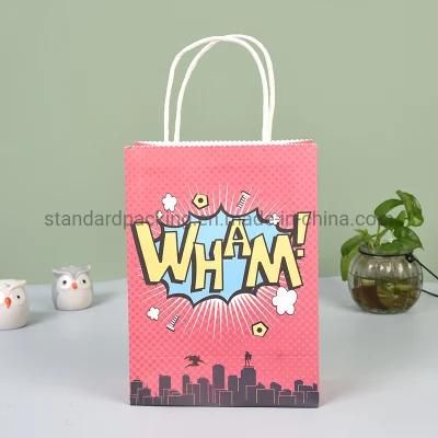 High Quality Kraft Paper Shopping Package Bag with Handle