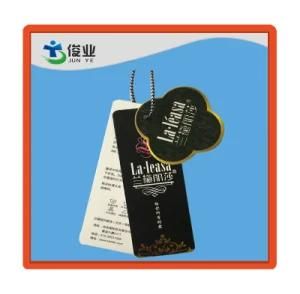 La&middot; Leasa Garment Black and Beautiful Flower Simple Hangtag